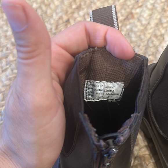 EQUISTAR Girl's All-Weather Synthetic Zip Paddock Boots 13C brown - Picture 3 of 3